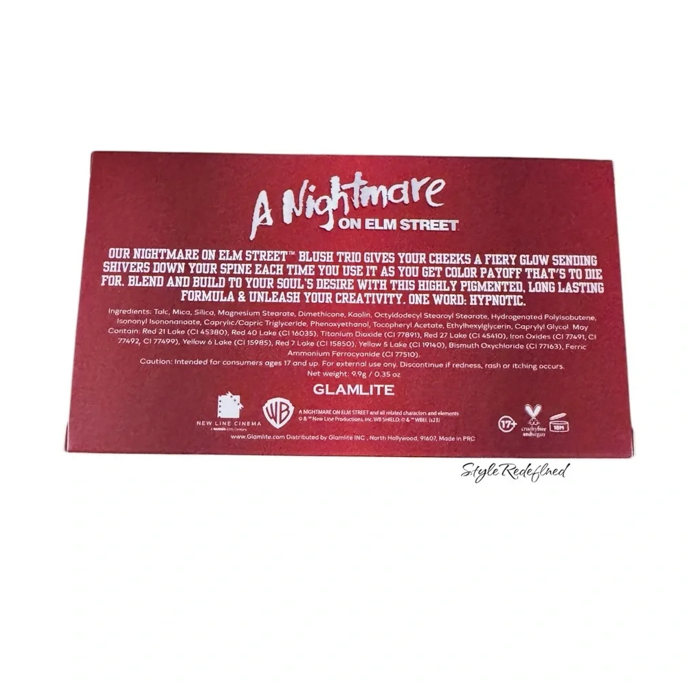 Nightmare on Elm Street x Glamite Chest of Souls Blush Trio